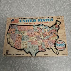 Milton Bradley United States Map Puzzle - Multicolor